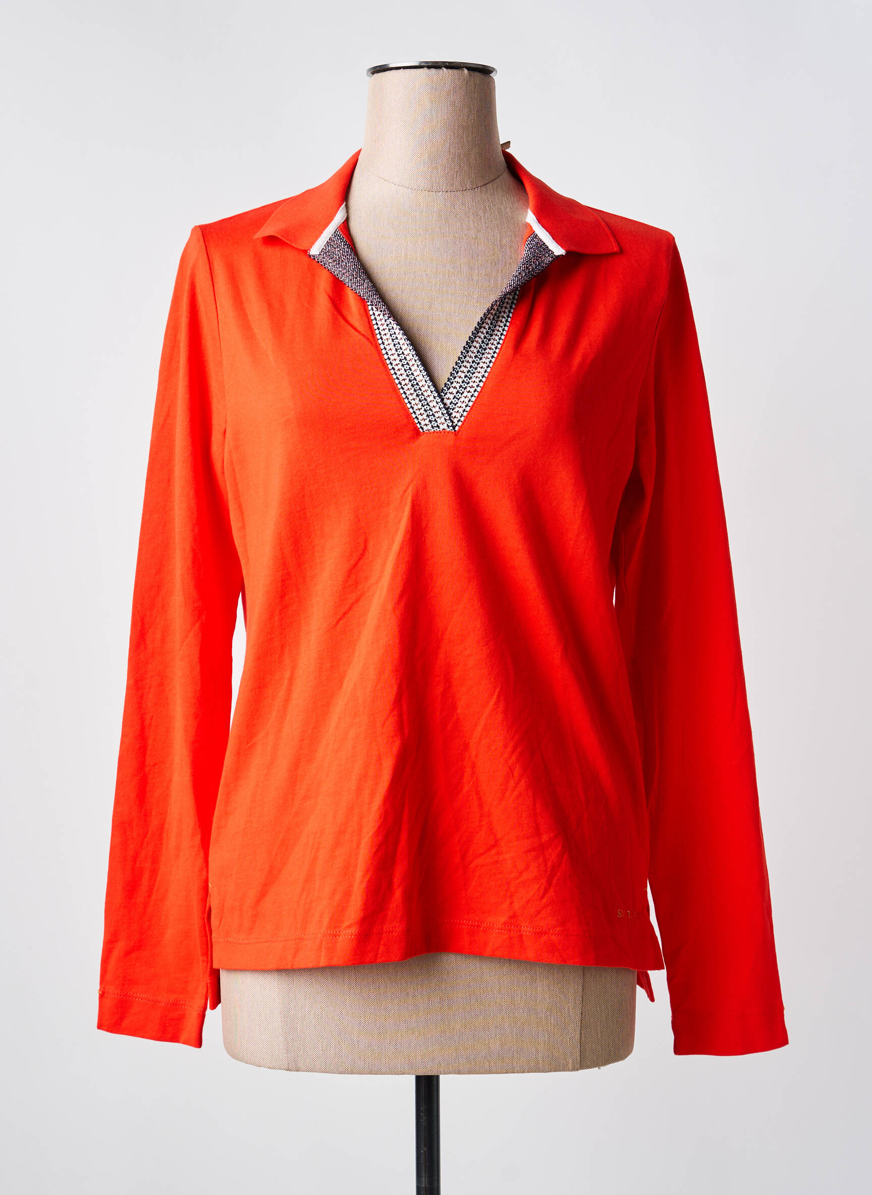 Polo ilgos rankovės ilgos rankovės oranžinė SAINT JAMES moteris