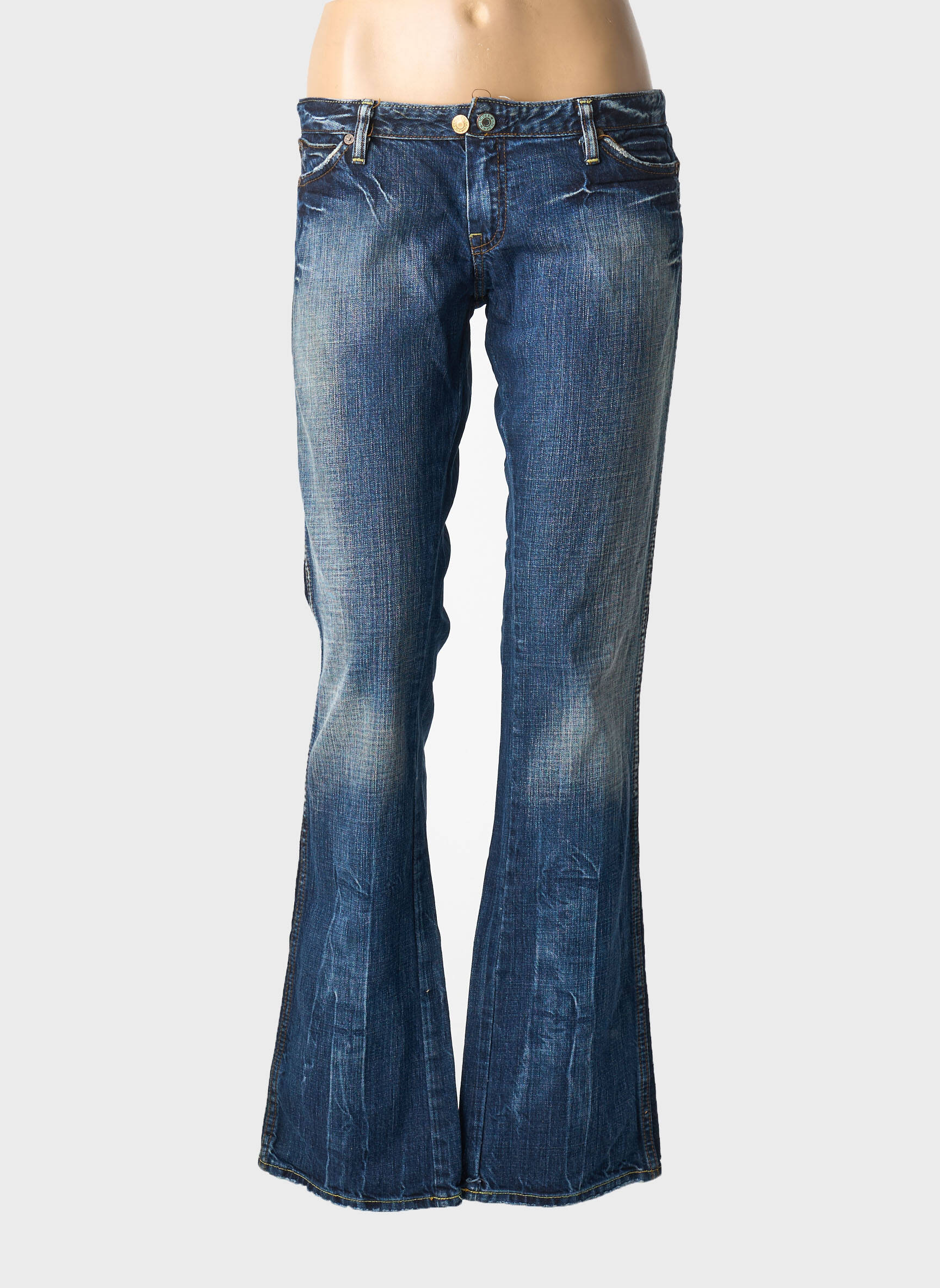 Bootcut džinsai tamprumas maža dydžio mėlyna LE TEMPS DES CERISES moteris