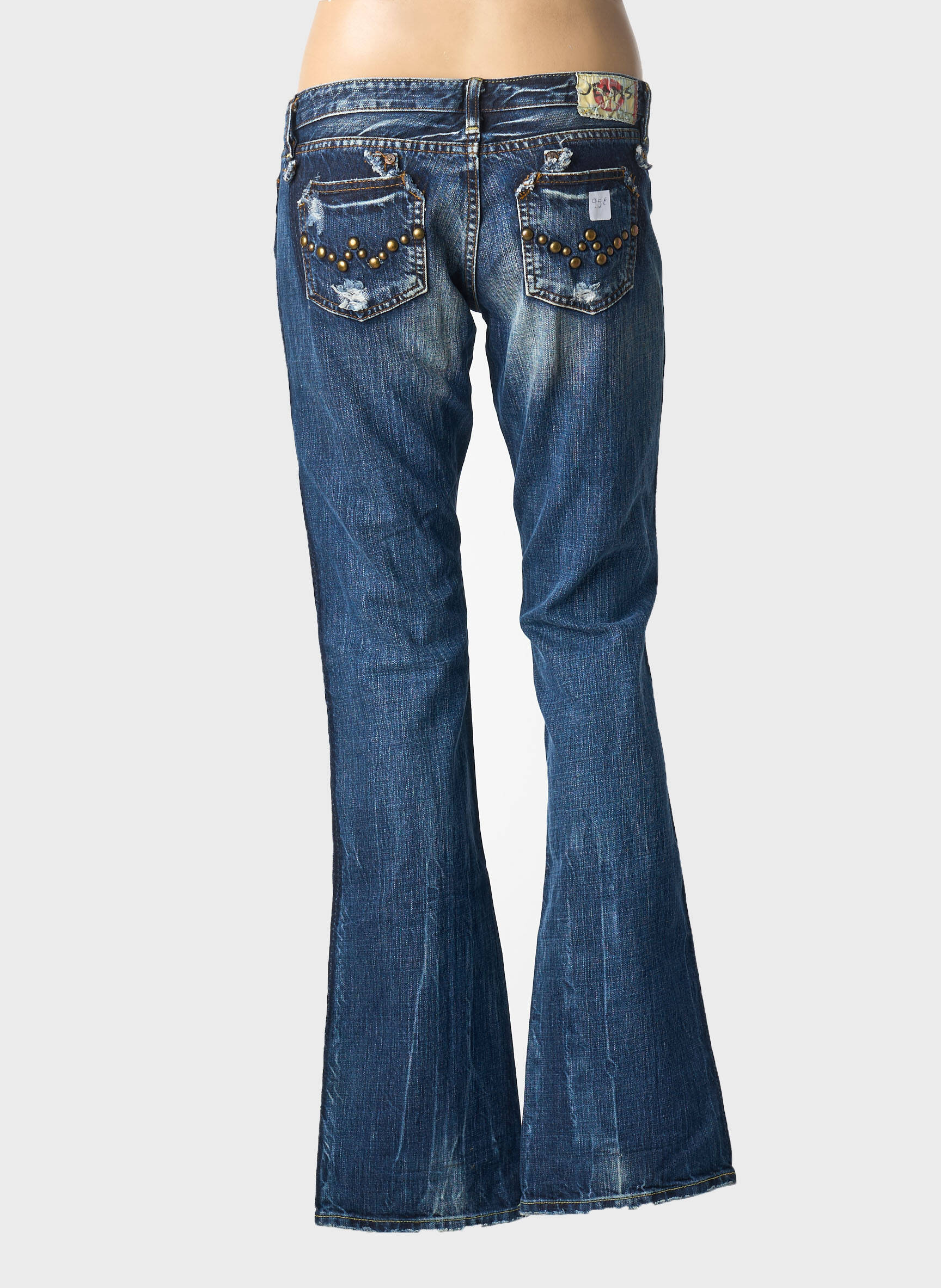 Bootcut džinsai tamprumas maža dydžio mėlyna LE TEMPS DES CERISES moteris