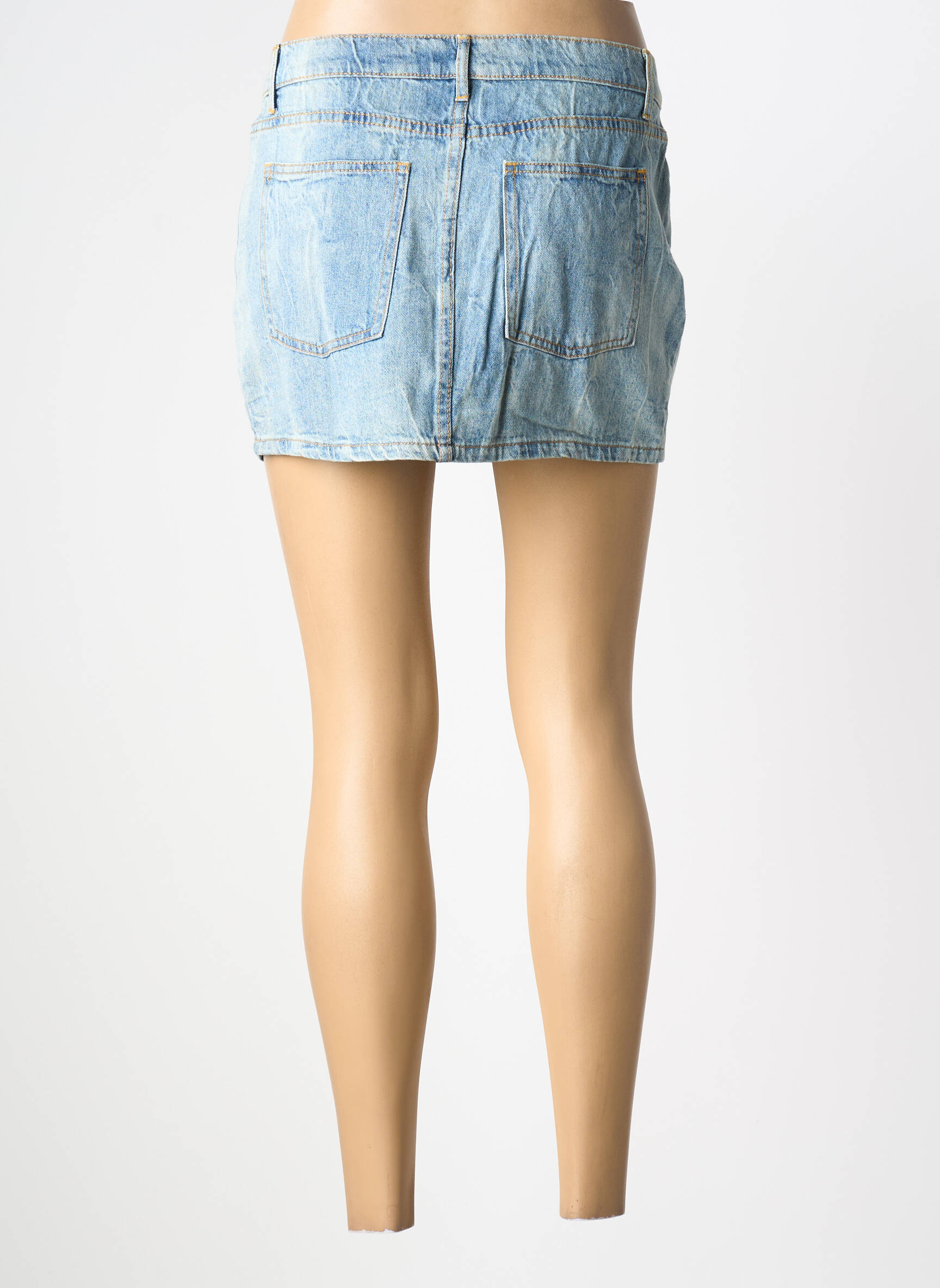 Mini sijonas tiesi kirpimas mėlyna CHEAP MONDAY moteris