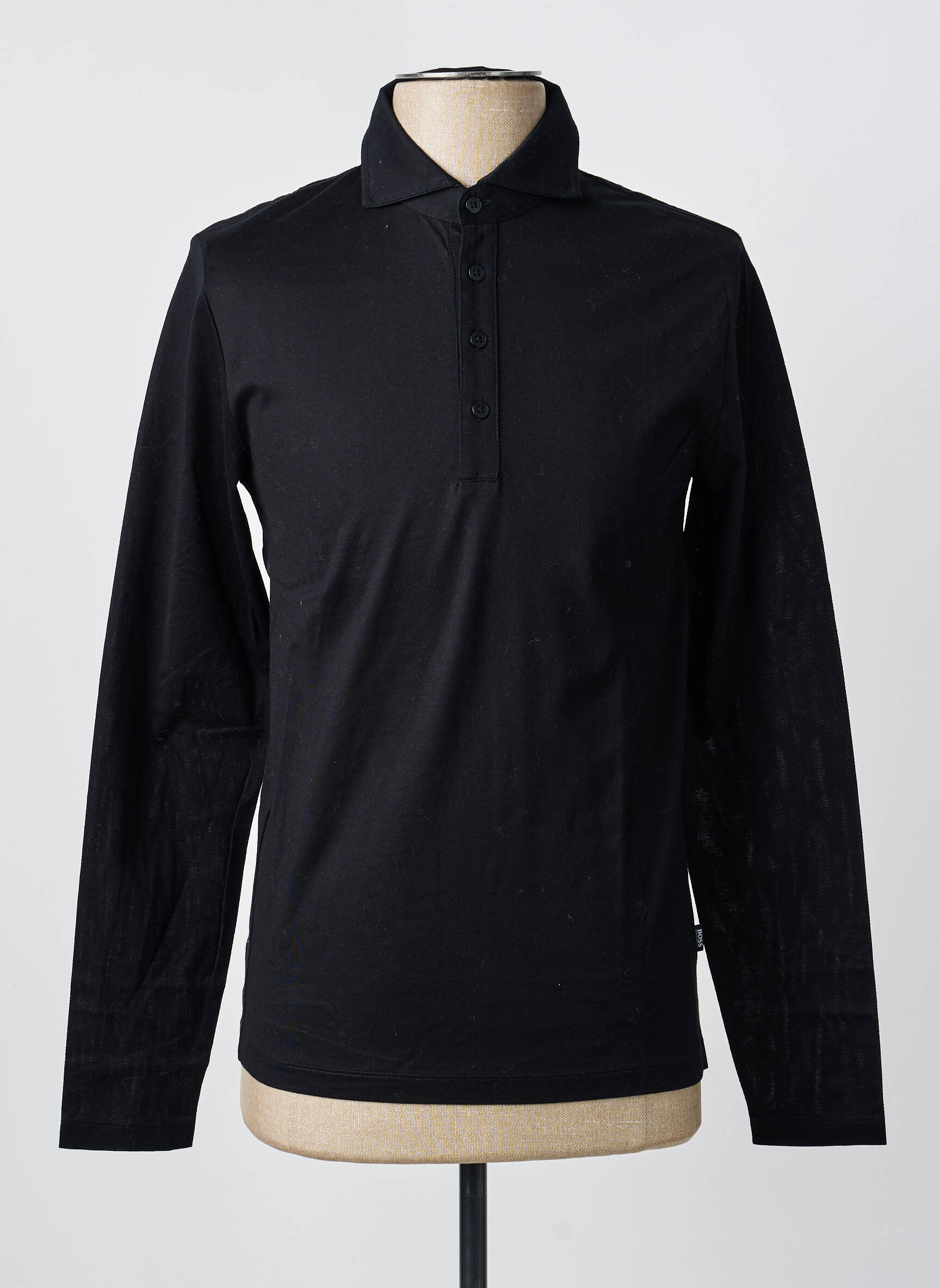 Polo ilgos rankovės ilgos rankovės juodas HUGO BOSS vyras