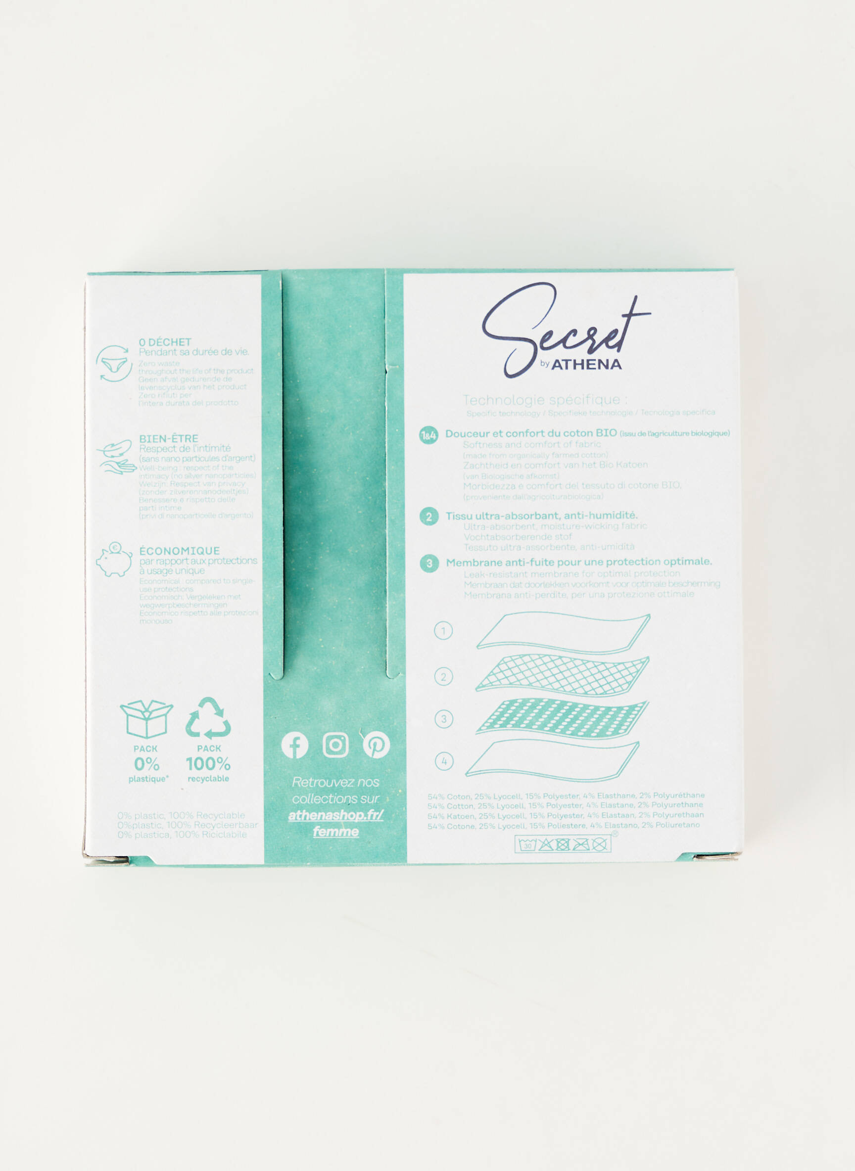Menstruacinė kelnaitė tamprumas juodas SECRET BY ATHENA moteris