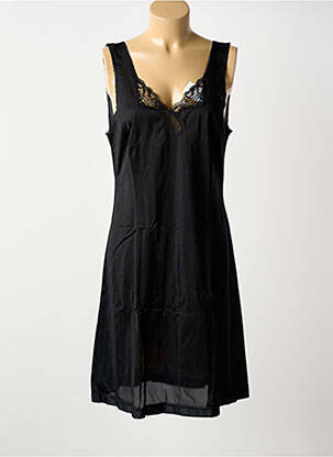 Sijonas/suknelės dugnas satino efektas juodas LINGERIE ELIZABETH moteris