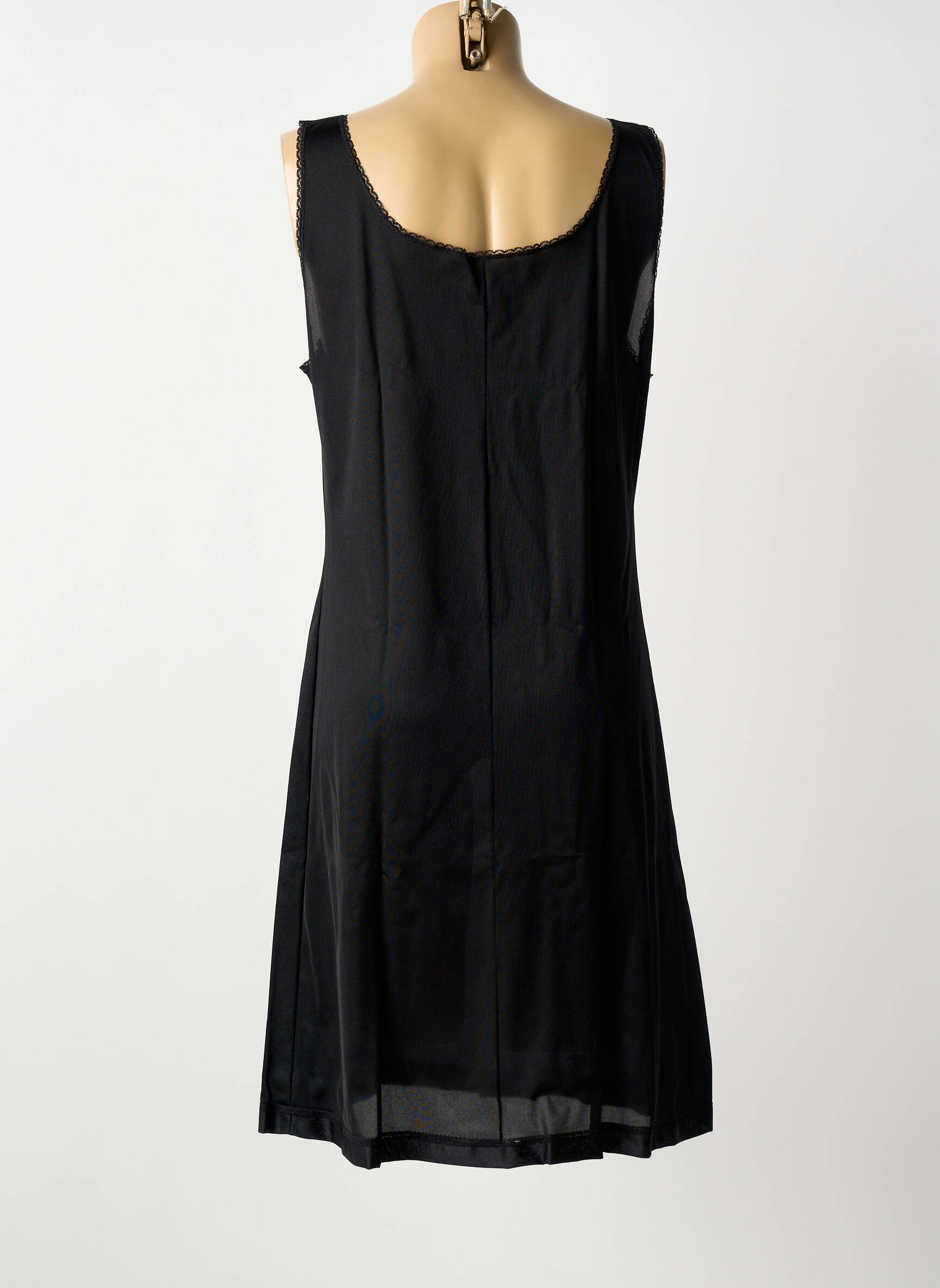 Sijonas/suknelės dugnas satino efektas juodas LINGERIE ELIZABETH moteris