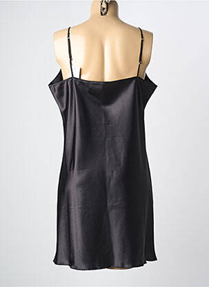 Naktinė suknelė/combinette satino efektas juodas LINGERIE ELIZABETH moteris