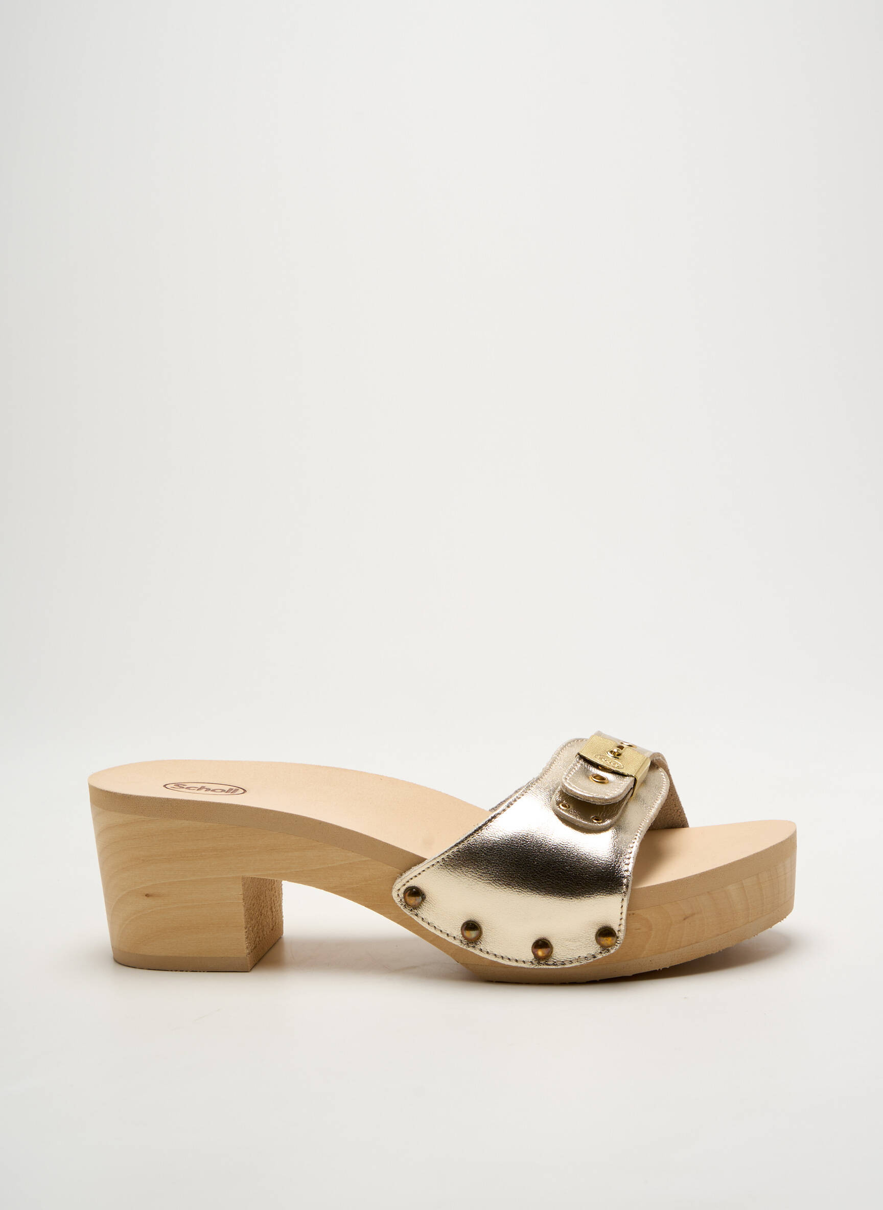 Mule/sabotai satino audinys kulnas nuo 4 iki 6 cm auksas SCHOLL moteris