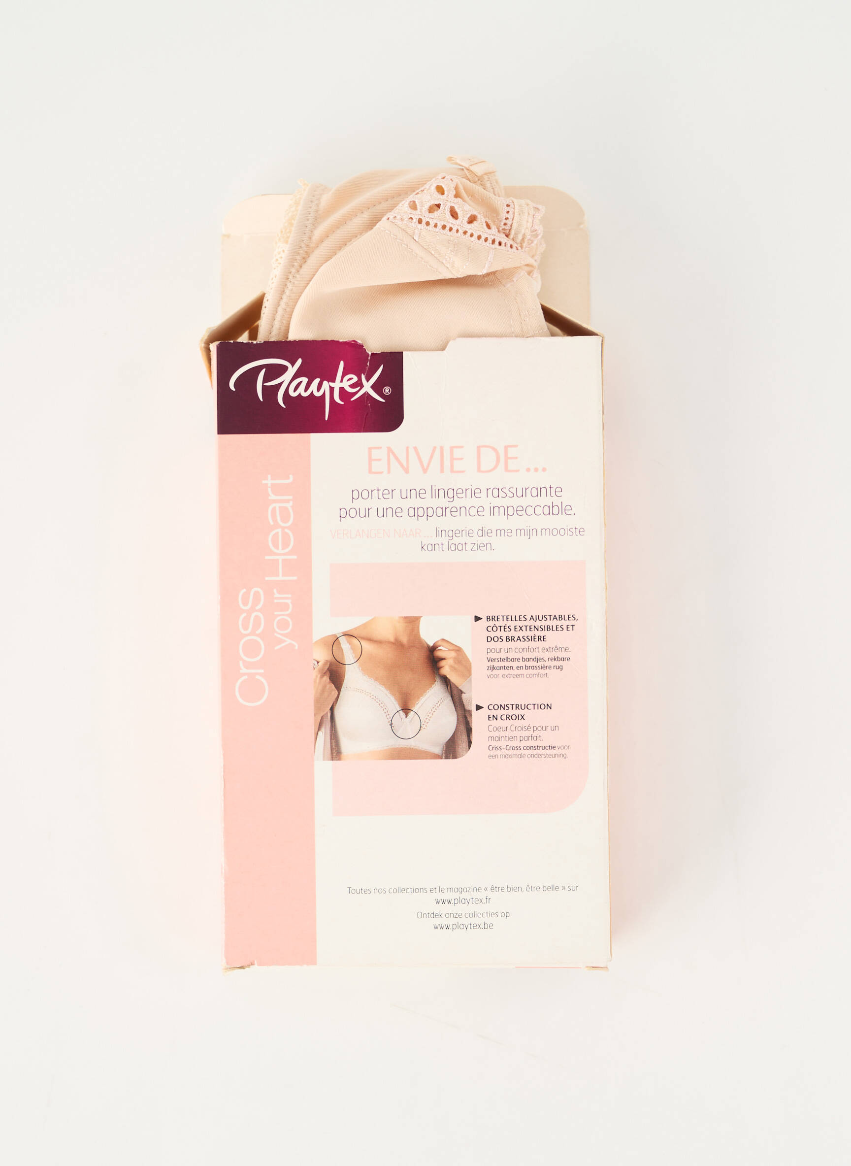 Liemenėlė be rėmo be rėmo kremas PLAYTEX moteris