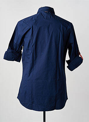 Ilgomis rankovėmis marškinys centrinė iškirptė mėlyna SCOTCH & SODA vyras