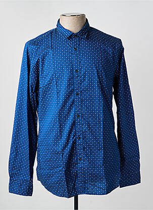 Ilgomis rankovėmis marškinys centrinė iškirptė mėlyna SCOTCH & SODA vyras