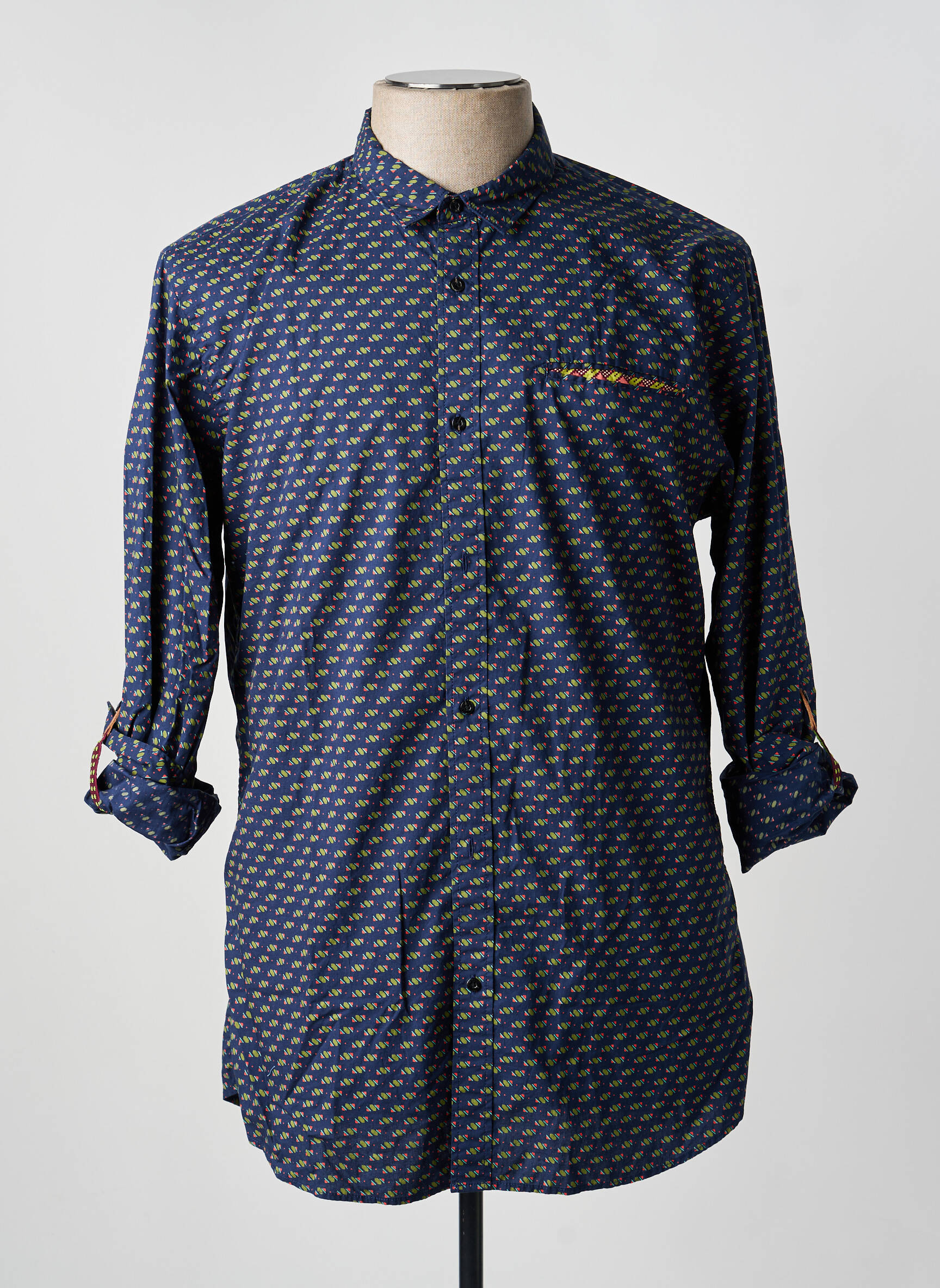 Ilgomis rankovėmis marškinys kišenės mėlyna SCOTCH & SODA vyras