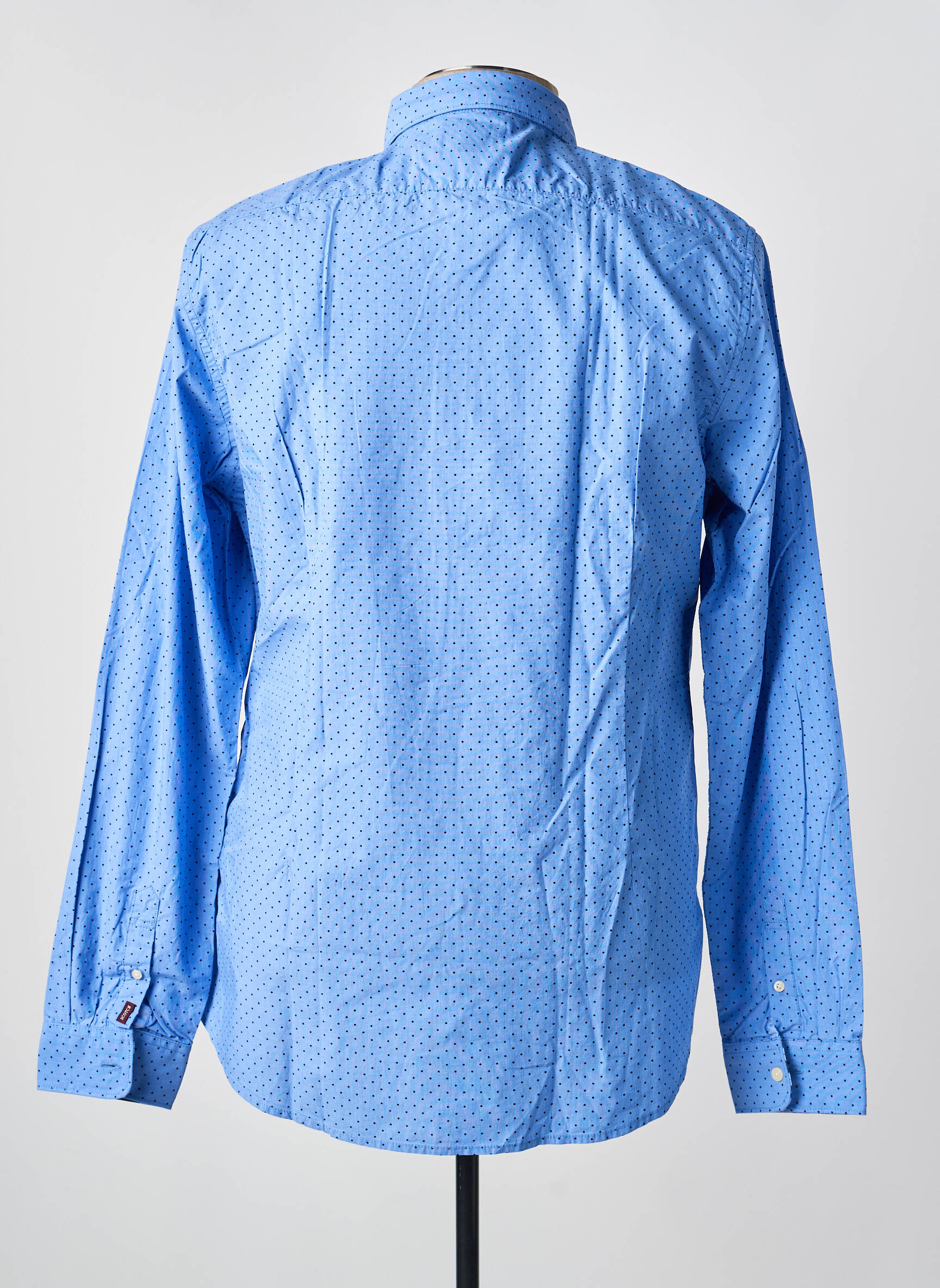 Ilgomis rankovėmis marškinys centrinė iškirptė mėlyna SCOTCH & SODA vyras
