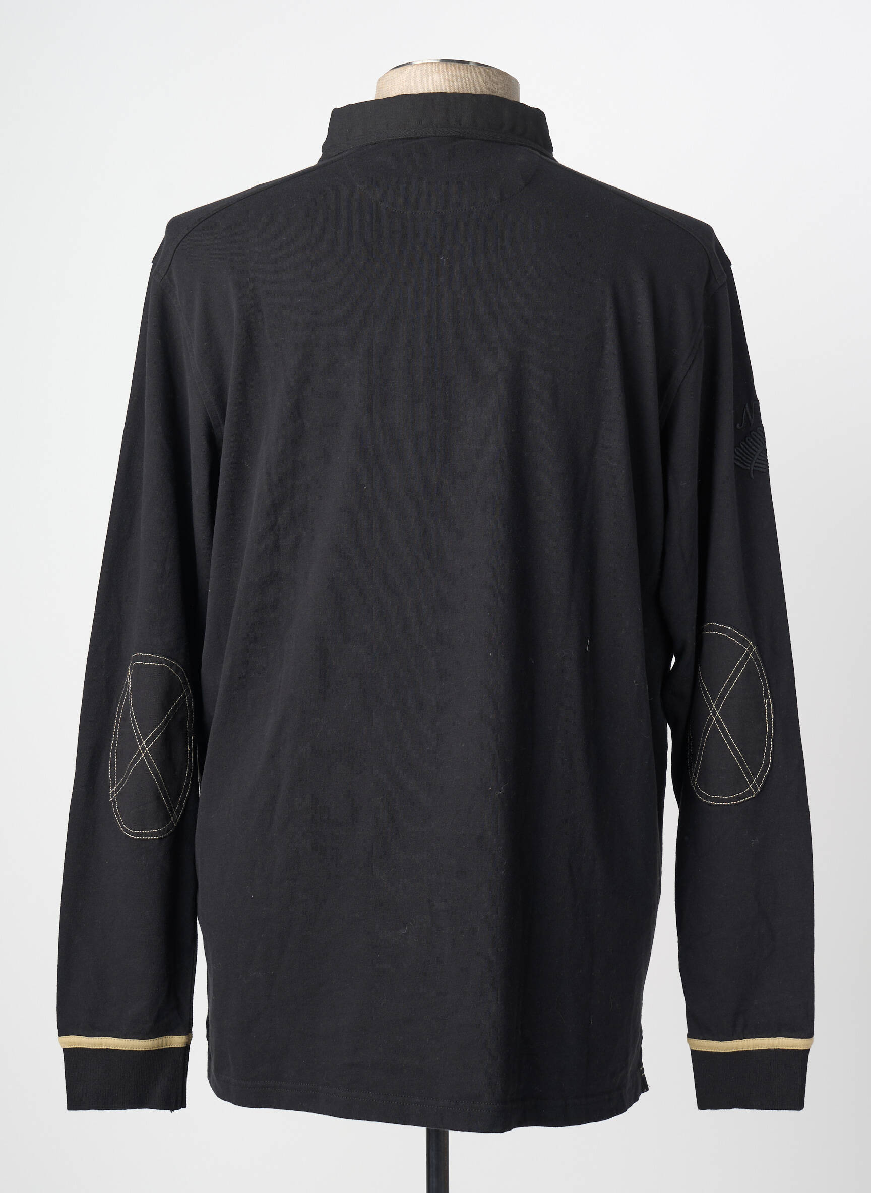 Polo ilgos rankovės ilgos rankovės juodas CLASSIC ALL BLACKS vyras