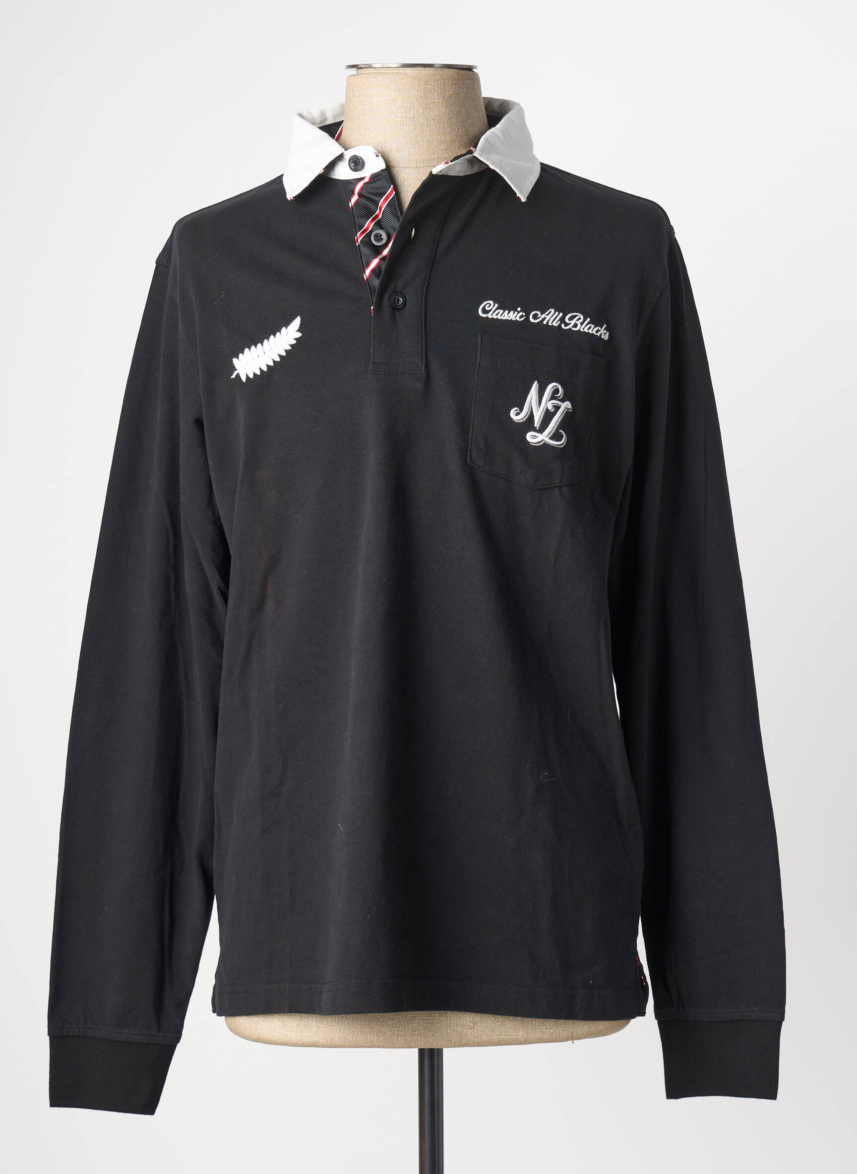 Polo ilgos rankovės ilgos rankovės juodas CLASSIC ALL BLACKS vyras