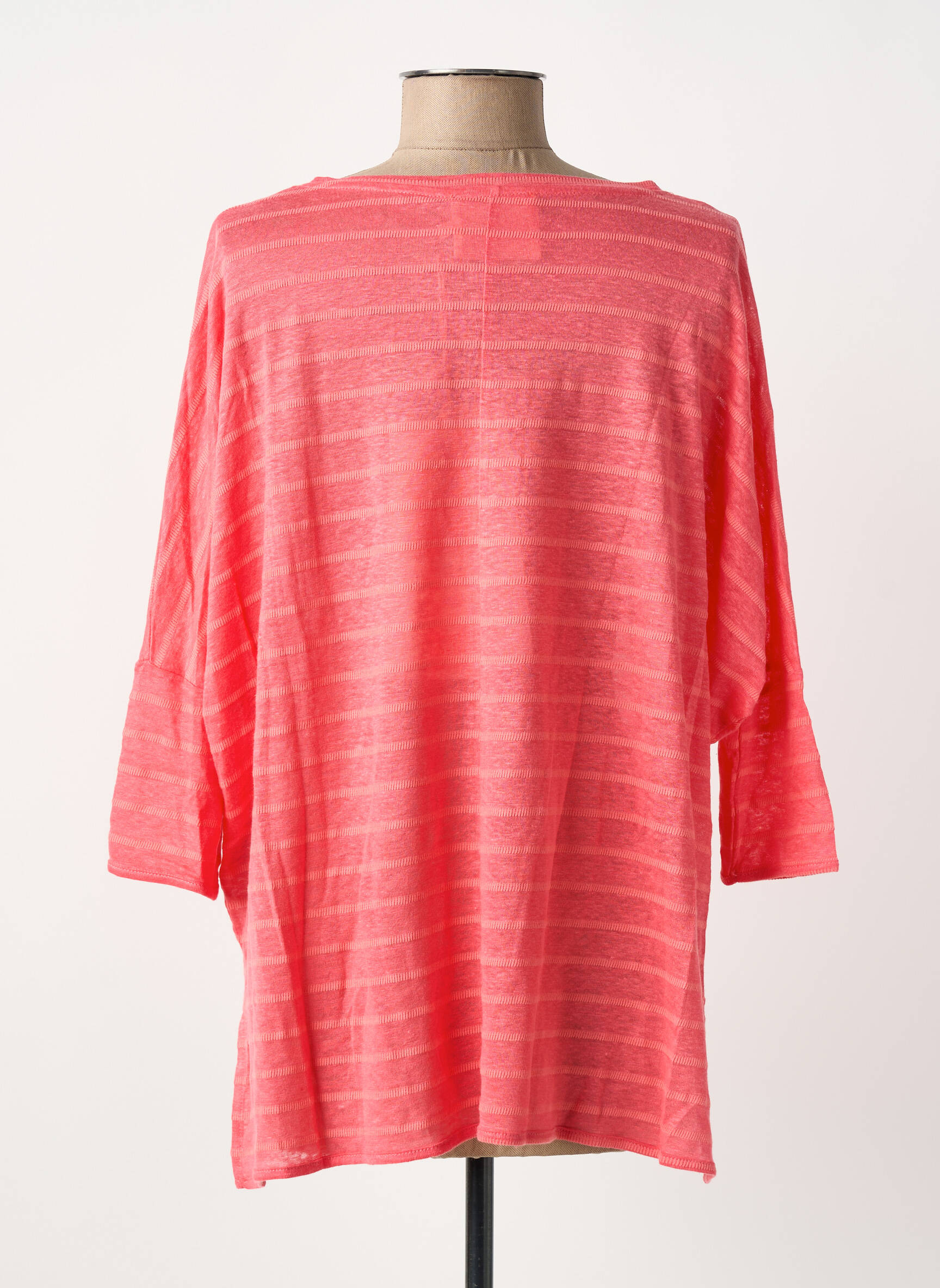 T-marškinys 3/4 rankovės 3/4 rankovės rožinė ABSOLUT CASHMERE moteris