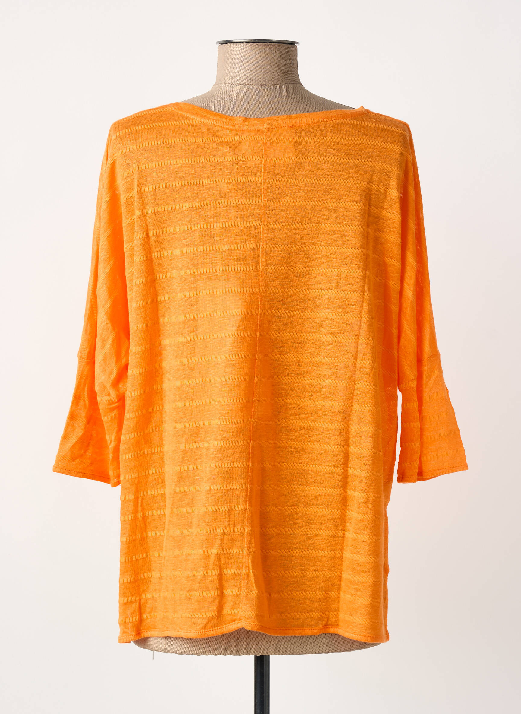T-marškinys 3/4 rankovės 3/4 rankovės oranžinė ABSOLUT CASHMERE moteris