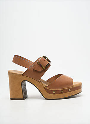 Sandalai/nu pėdos pusiau kompensuotas kulnas nuo 7 iki 9 cm rudas WEEKEND MAXMARA moteris