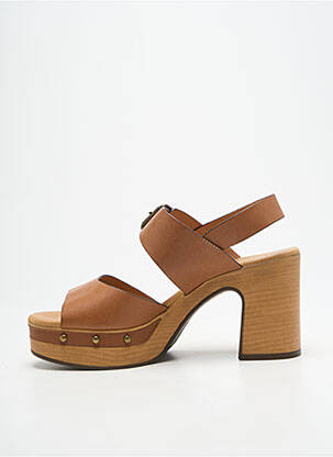 Sandalai/nu pėdos pusiau kompensuotas kulnas nuo 7 iki 9 cm rudas WEEKEND MAXMARA moteris