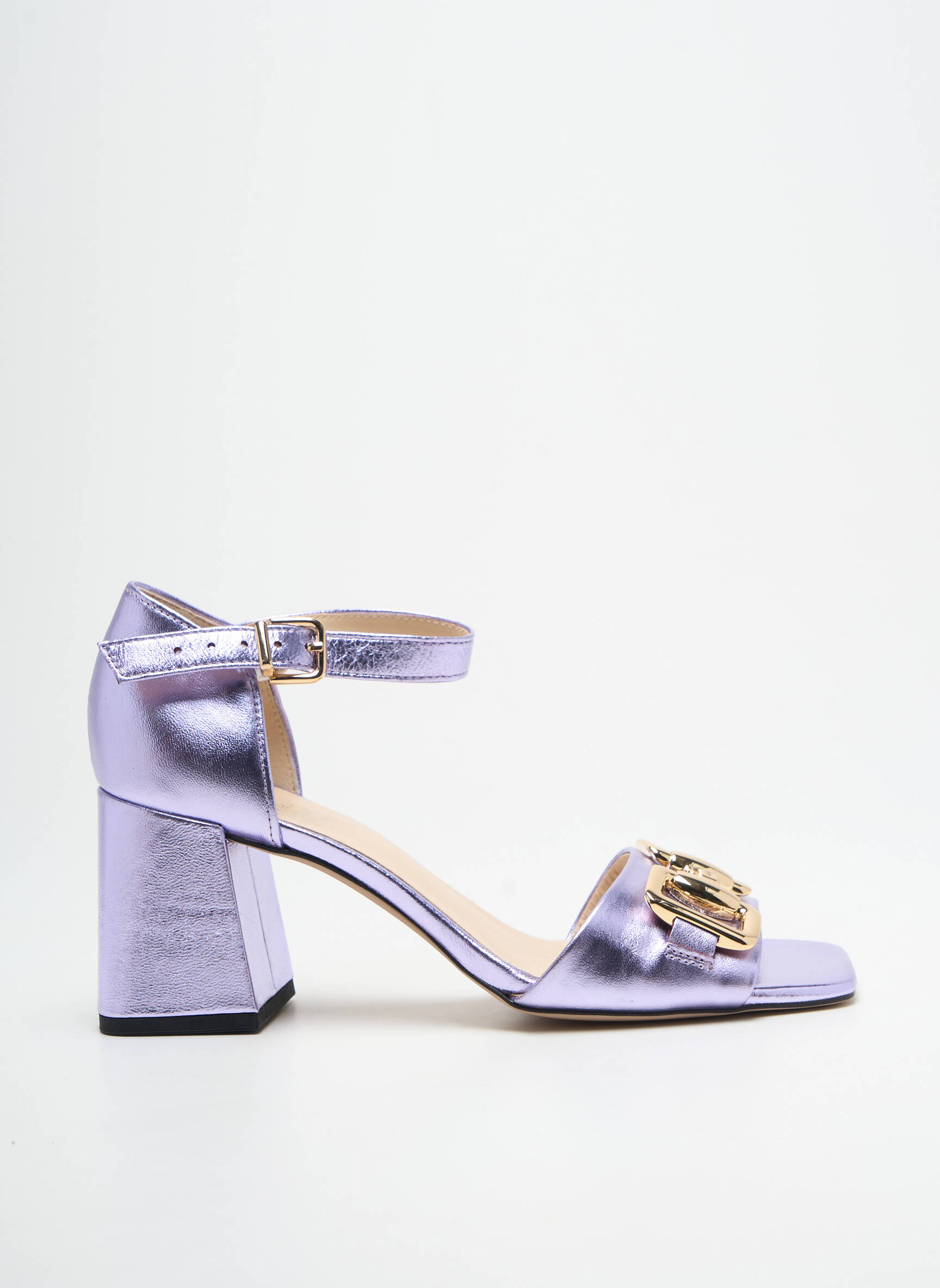 Sandalai/nu pėdos satino audinys kulnas nuo 7 iki 9 cm violetinis HOGL moteris