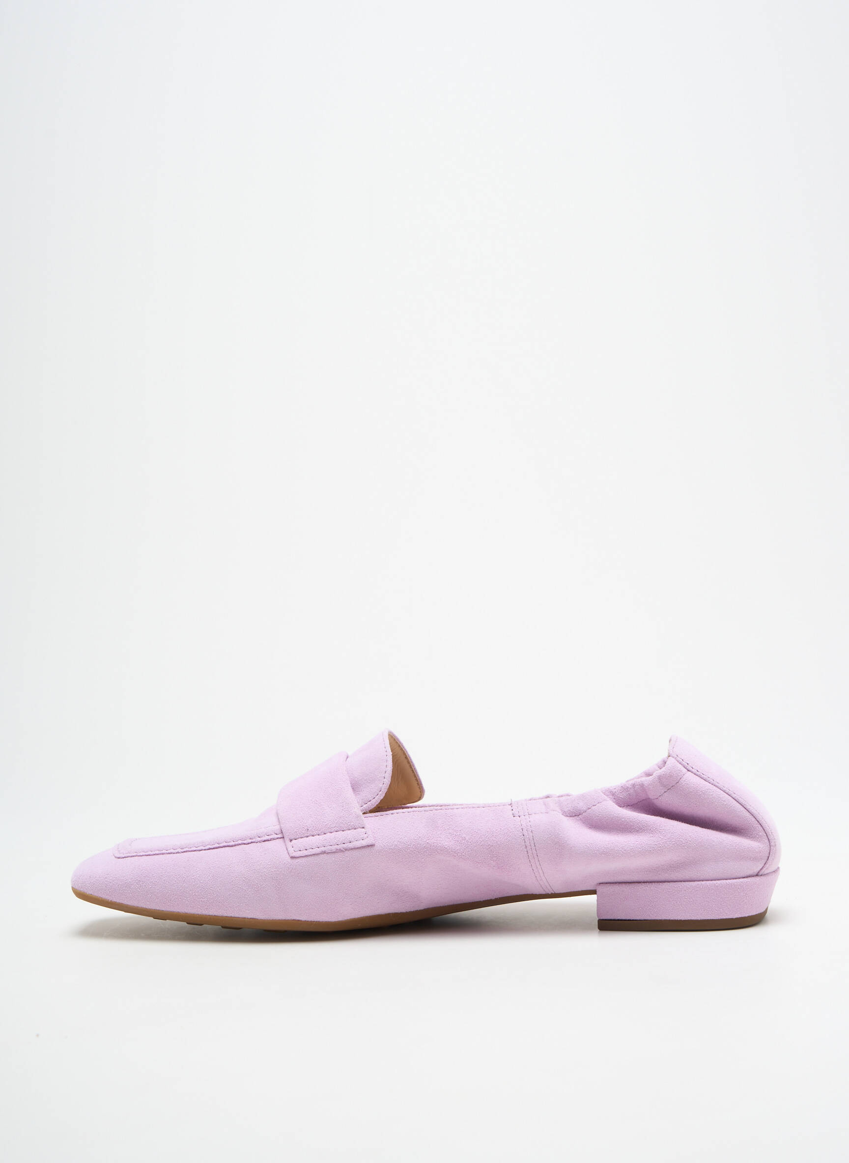 Mokasīnai nubuko audinys plokščias kulnas iki 3 cm violetinis HOGL moteris