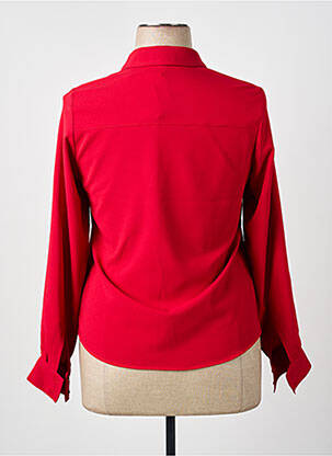 Moteriškas marškinys centrinė iškirptė ilgos rankovės raudona GUY DUBOUIS moteris