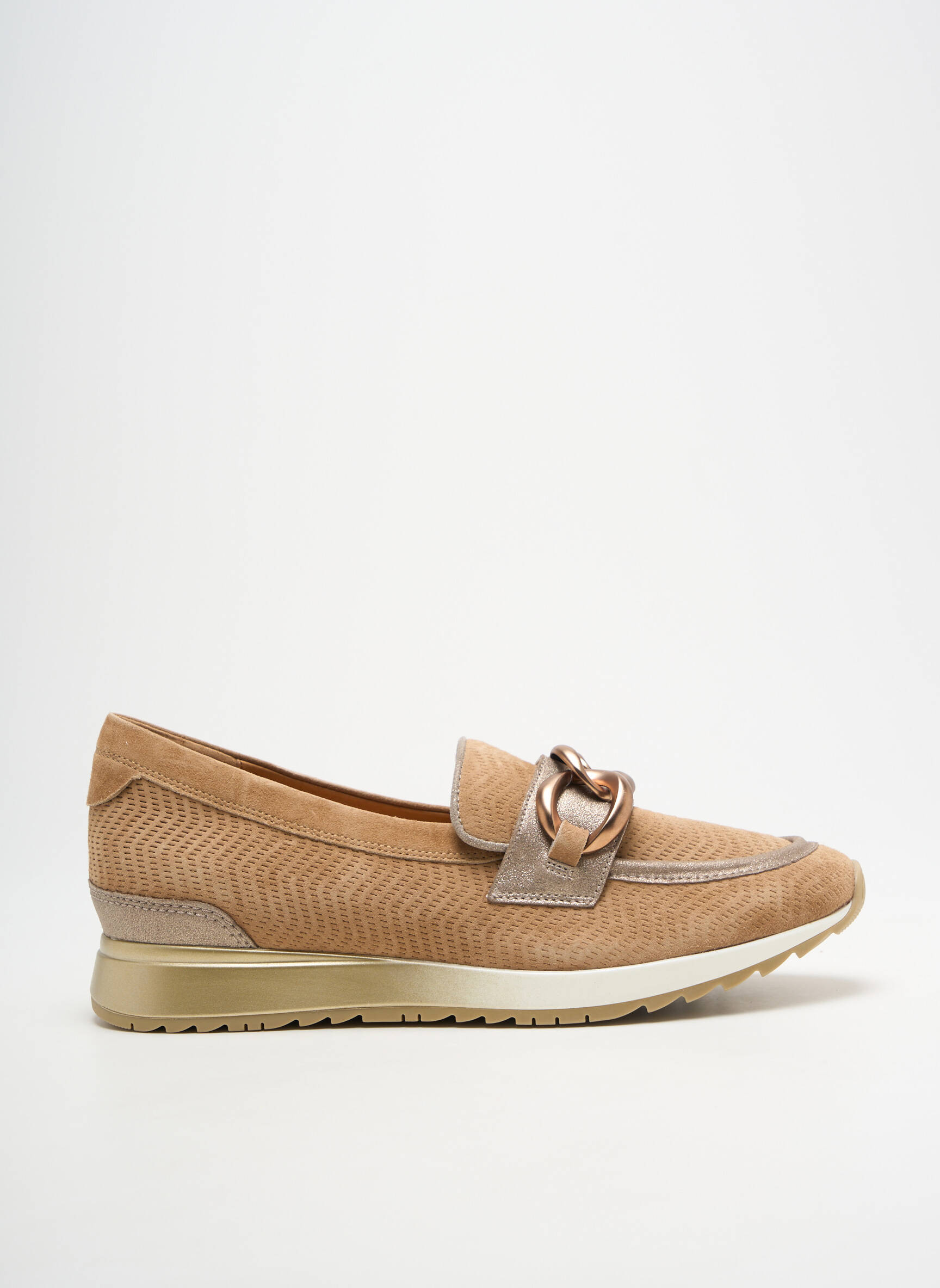 Slip-on batai nubuko audinys plokščias kulnas iki 3 cm rudas FUGITIVE BY FRANCESCO ROSSI moteris