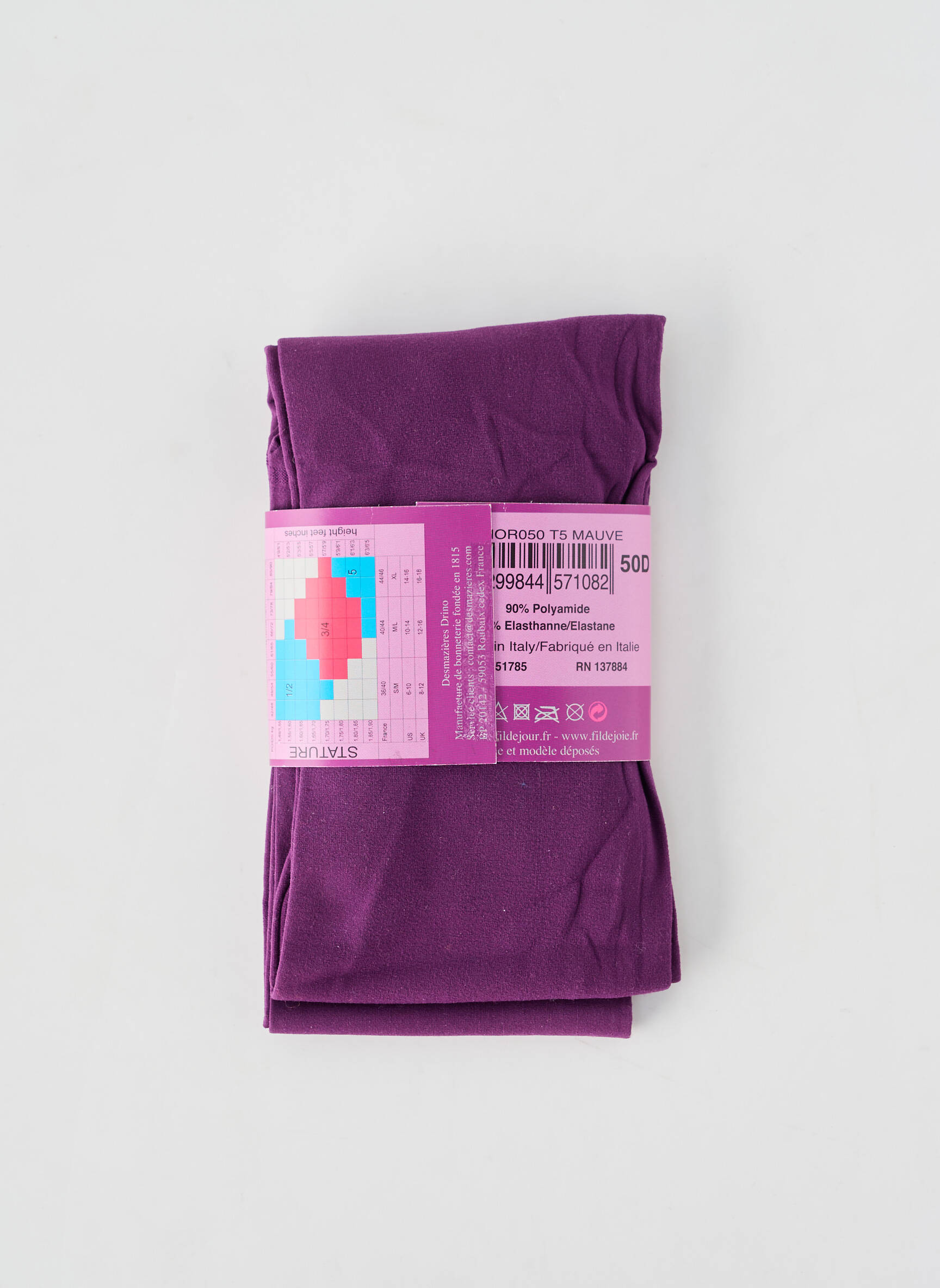 Kojinės tamprumas violetinis FIL DE JOUR moteris