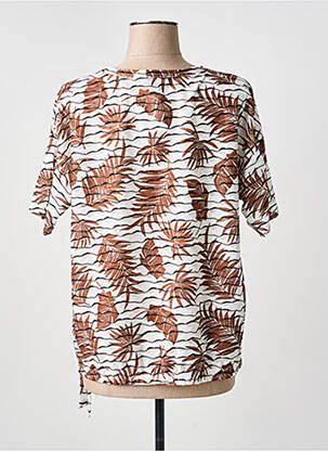 T-marškinys tamprumas trumpas rankovės rudas FRANK WALDER moteris