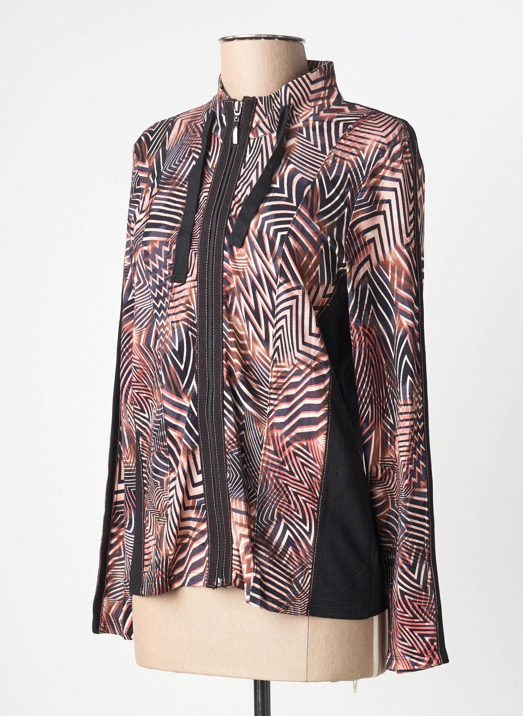 Kasdienis švarkas centrinė iškirptė juodas BARBARA LEBEK moteris