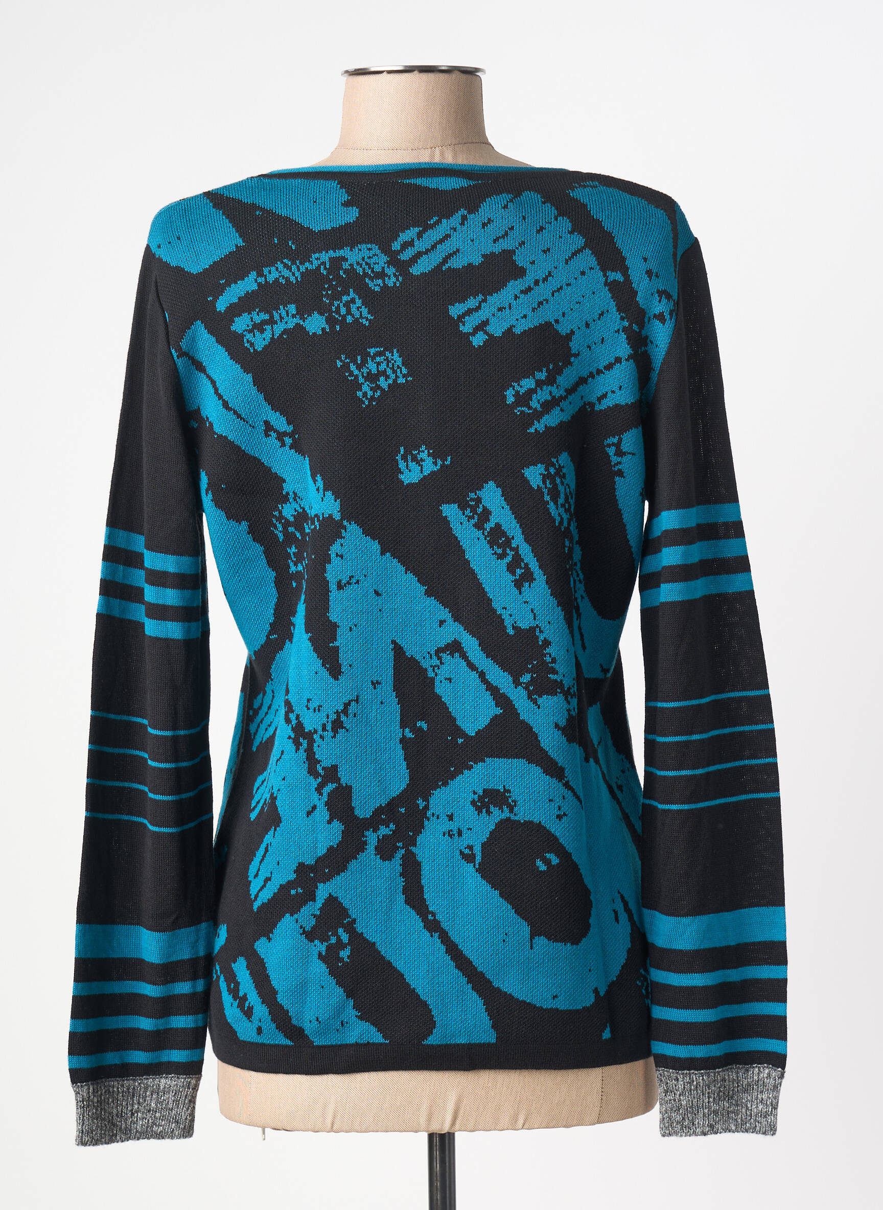 Viršūnė tamprumas ilgos rankovės mėlyna CAPUCCINO moteris
