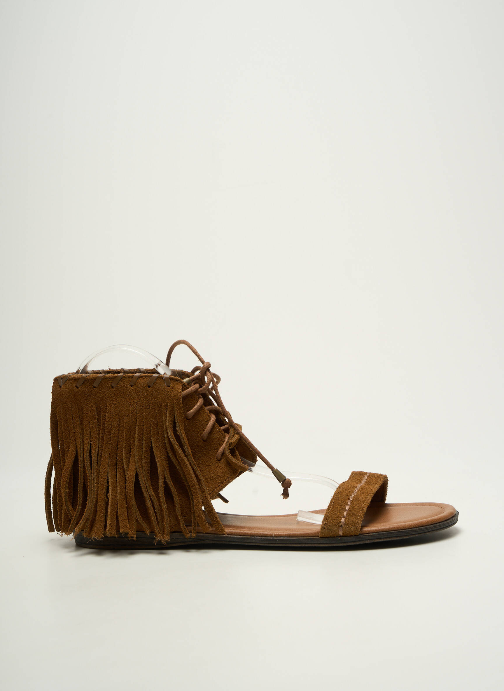 Sandalai/nu pėdos atvira pabaiga plokščias kulnas iki 3 cm rudas MINNETONKA moteris