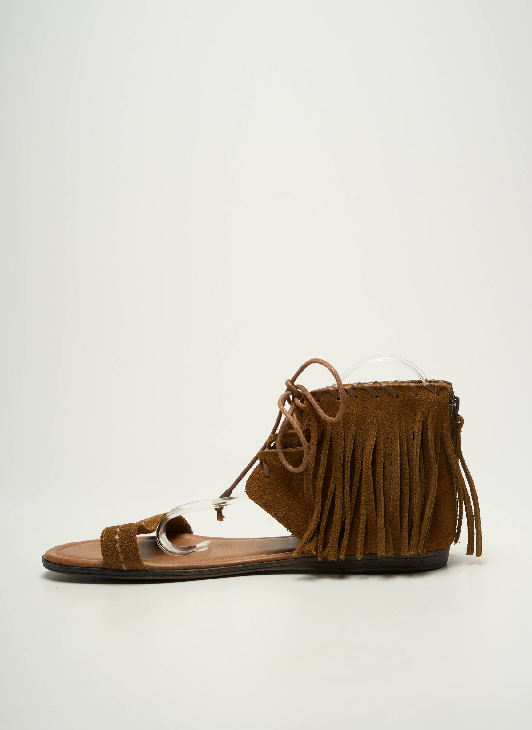 Sandalai/nu pėdos atvira pabaiga plokščias kulnas iki 3 cm rudas MINNETONKA moteris
