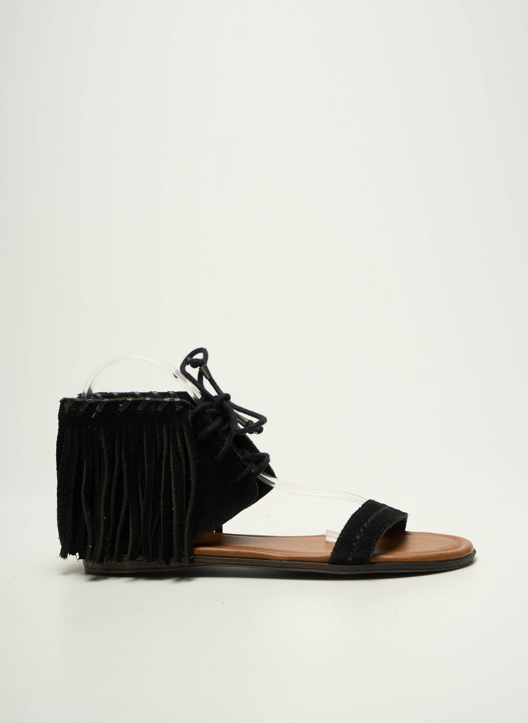 Sandalai/nu pėdos atvira pabaiga plokščias kulnas iki 3 cm juodas MINNETONKA moteris