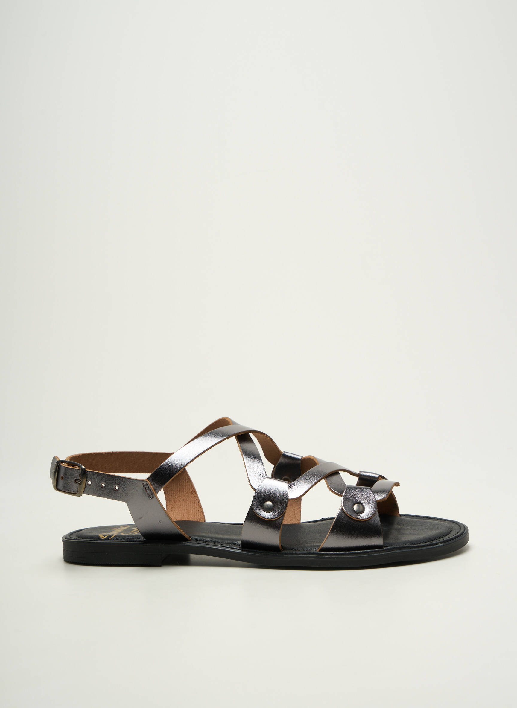 Sandalai/nu pėdos chiquet plokščias kulnas iki 3 cm sidabrinė STUDIO SCARPE moteris