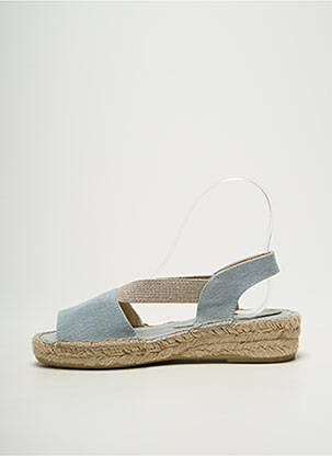 Espadrilės atvira pabaiga plokščias kulnas iki 3 cm mėlyna EMMA moteris
