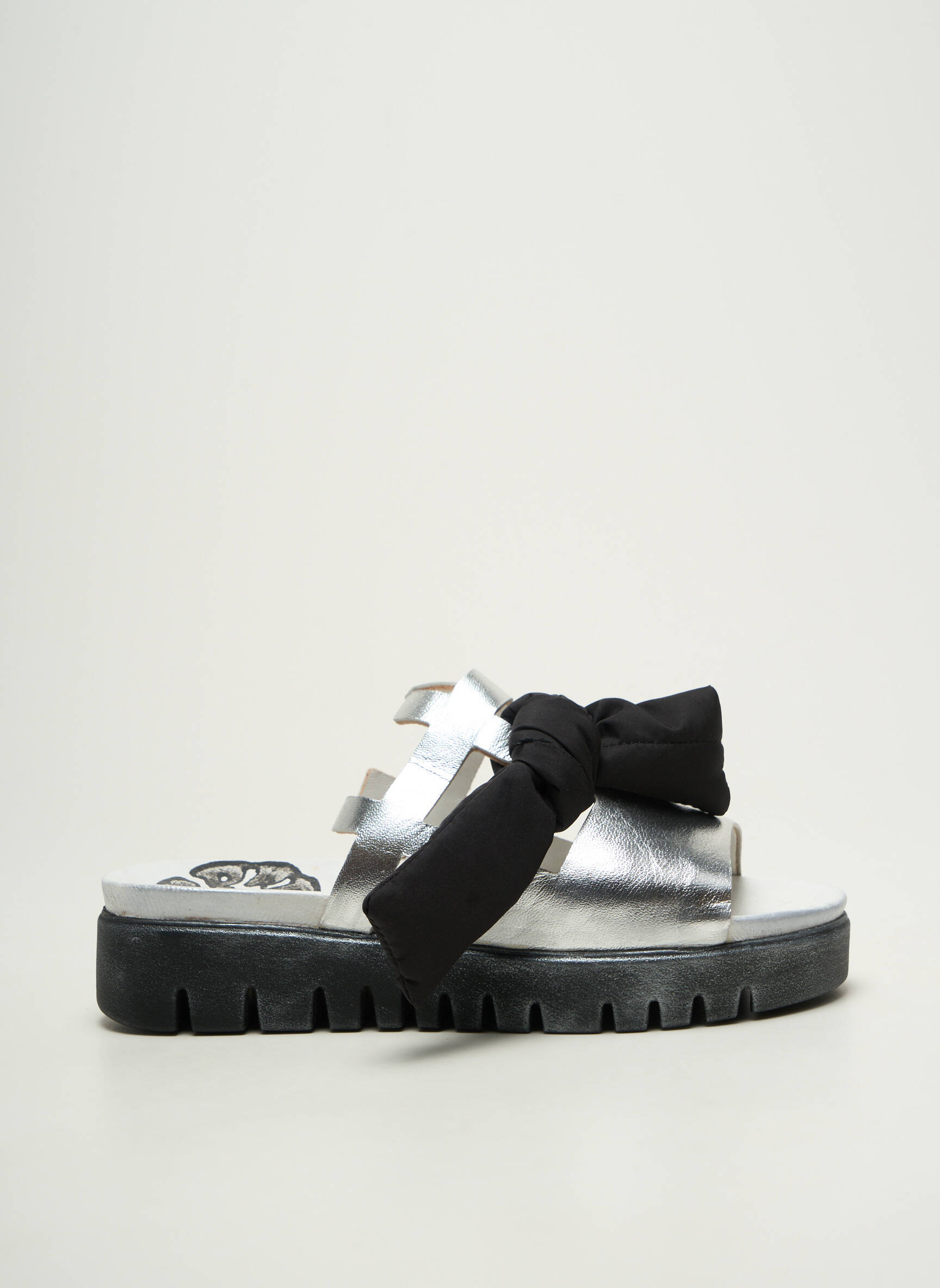 Mule/sabotai lygus audinys kulnas nuo 4 iki 6 cm sidabrinė PAPUCEI moteris