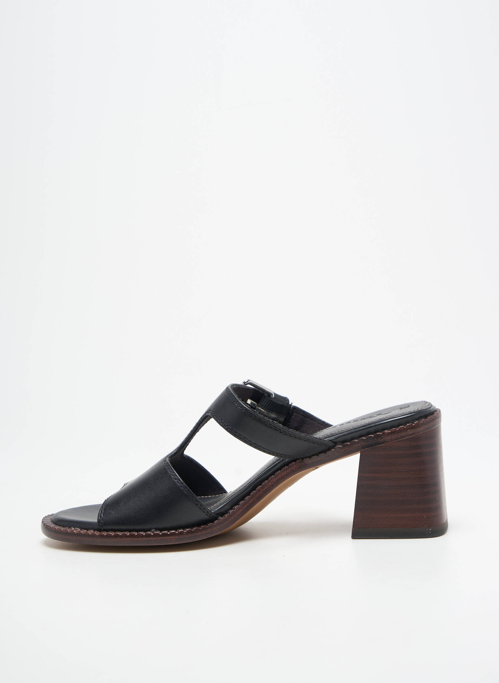 Mule/sabotai satino audinys kulnas nuo 7 iki 9 cm juodas TAMARIS moteris