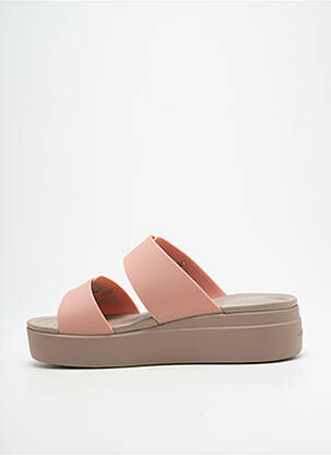 Mule/sabotai lygus medžiaga kulnas nuo 4 iki 6 cm rožinė CROCS moteris