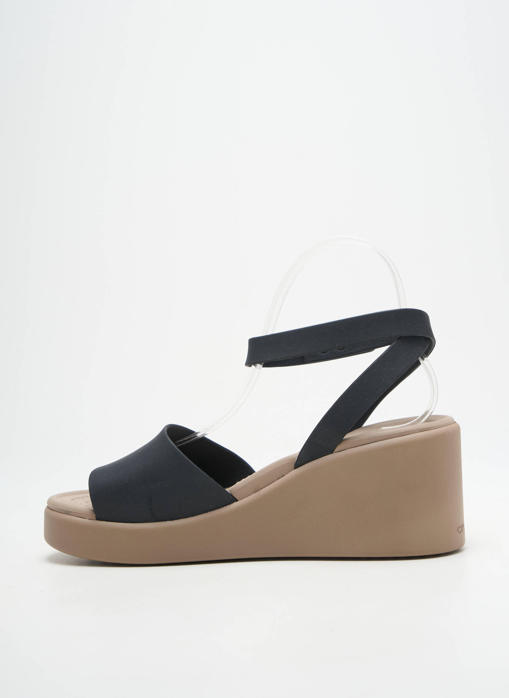 Sandalai/nu pėdos lygus medžiaga kulnas nuo 7 iki 9 cm juodas CROCS moteris