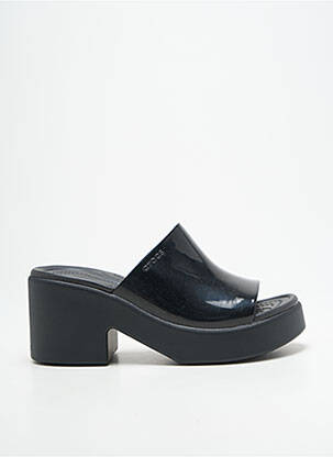 Mule/sabotai satino audinys kulnas nuo 7 iki 9 cm juodas CROCS moteris