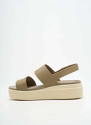 Sandalai/nu pėdos kompensuotas kulnas kulnas nuo 4 iki 6 cm rudas CROCS moteris