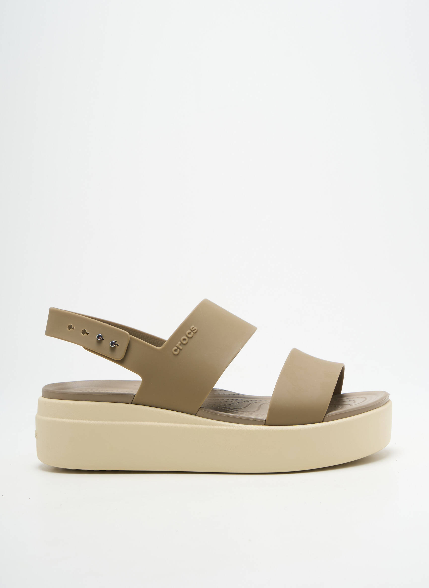 Sandalai/nu pėdos kompensuotas kulnas kulnas nuo 4 iki 6 cm rudas CROCS moteris
