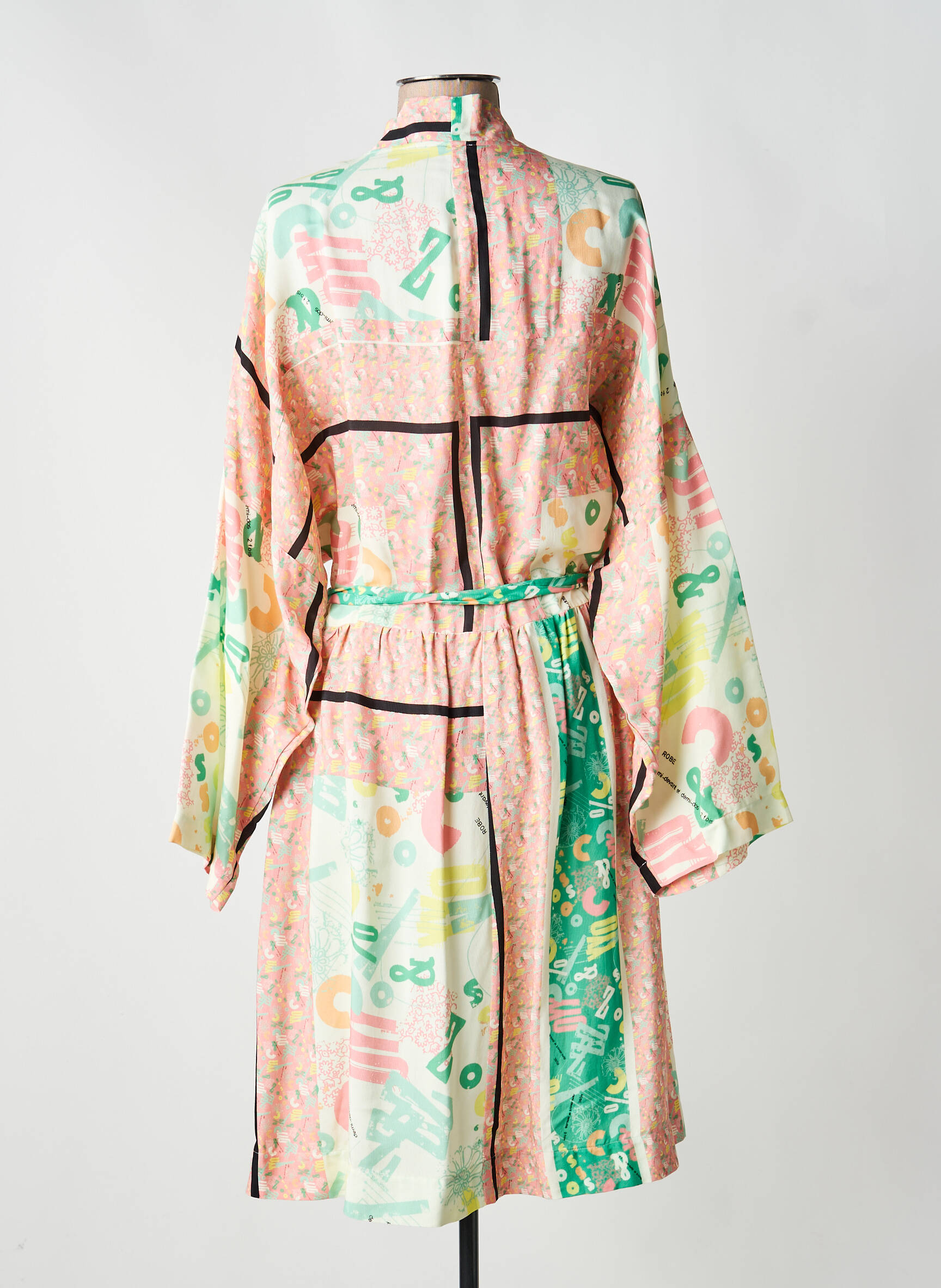 Kimono striukė col v rožinė MADE IN SENS moteris