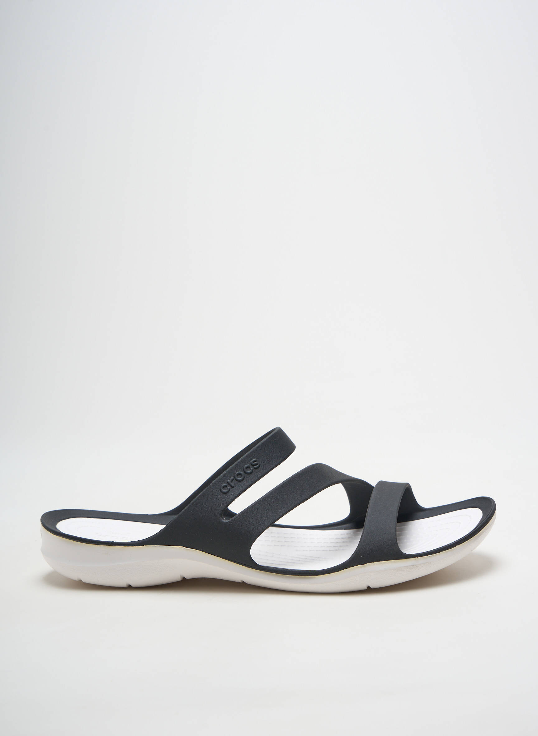 Mule/sabotai atvira pabaiga plokščias kulnas iki 3 cm juodas CROCS moteris
