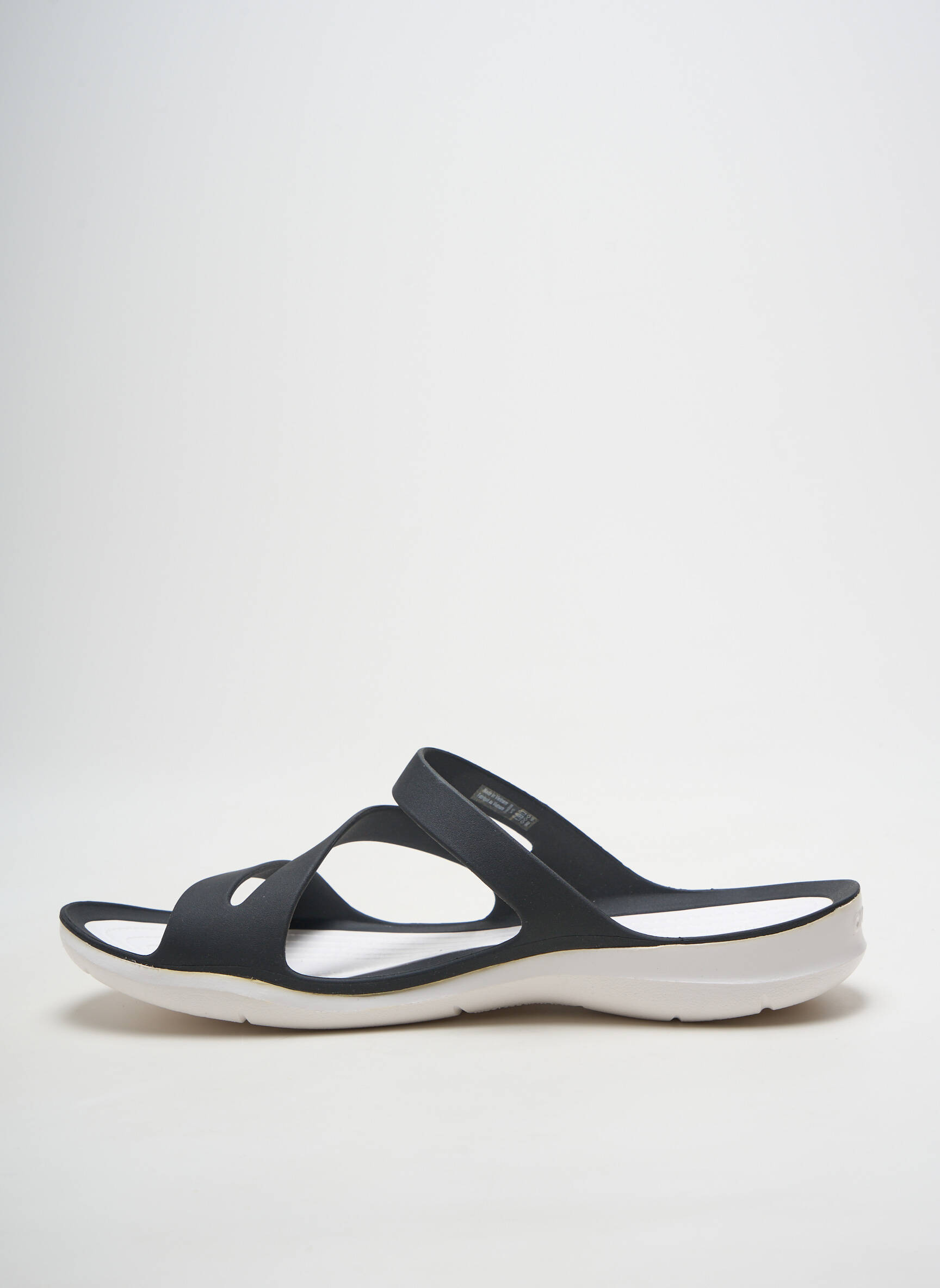 Mule/sabotai atvira pabaiga plokščias kulnas iki 3 cm juodas CROCS moteris