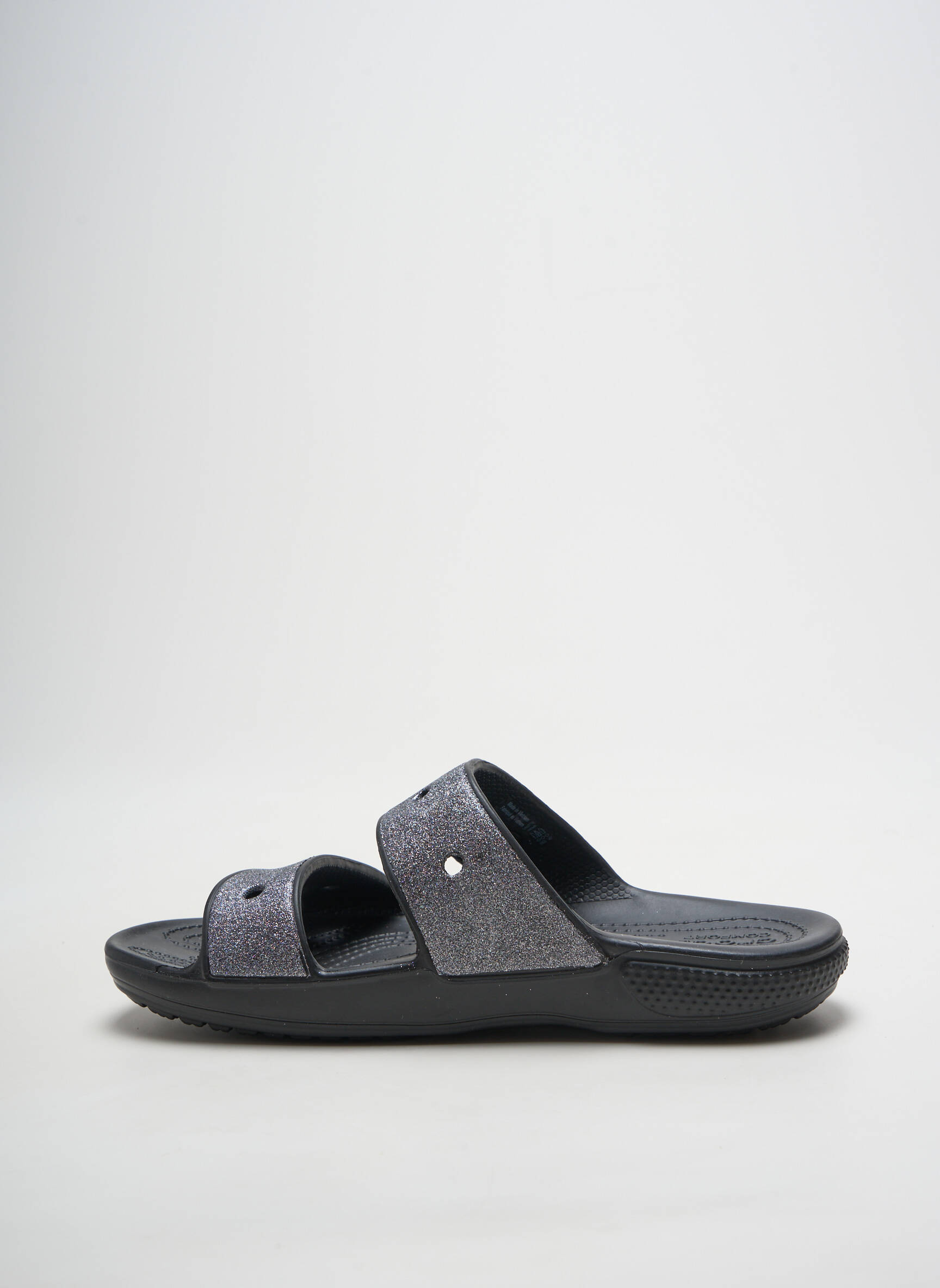 Mule/sabotai atvira pabaiga plokščias kulnas iki 3 cm sidabrinė CROCS moteris