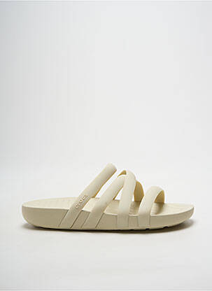 Mule/sabotai atvira pabaiga plokščias kulnas iki 3 cm bežinis CROCS moteris