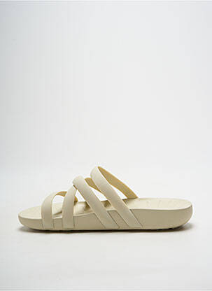 Mule/sabotai atvira pabaiga plokščias kulnas iki 3 cm bežinis CROCS moteris