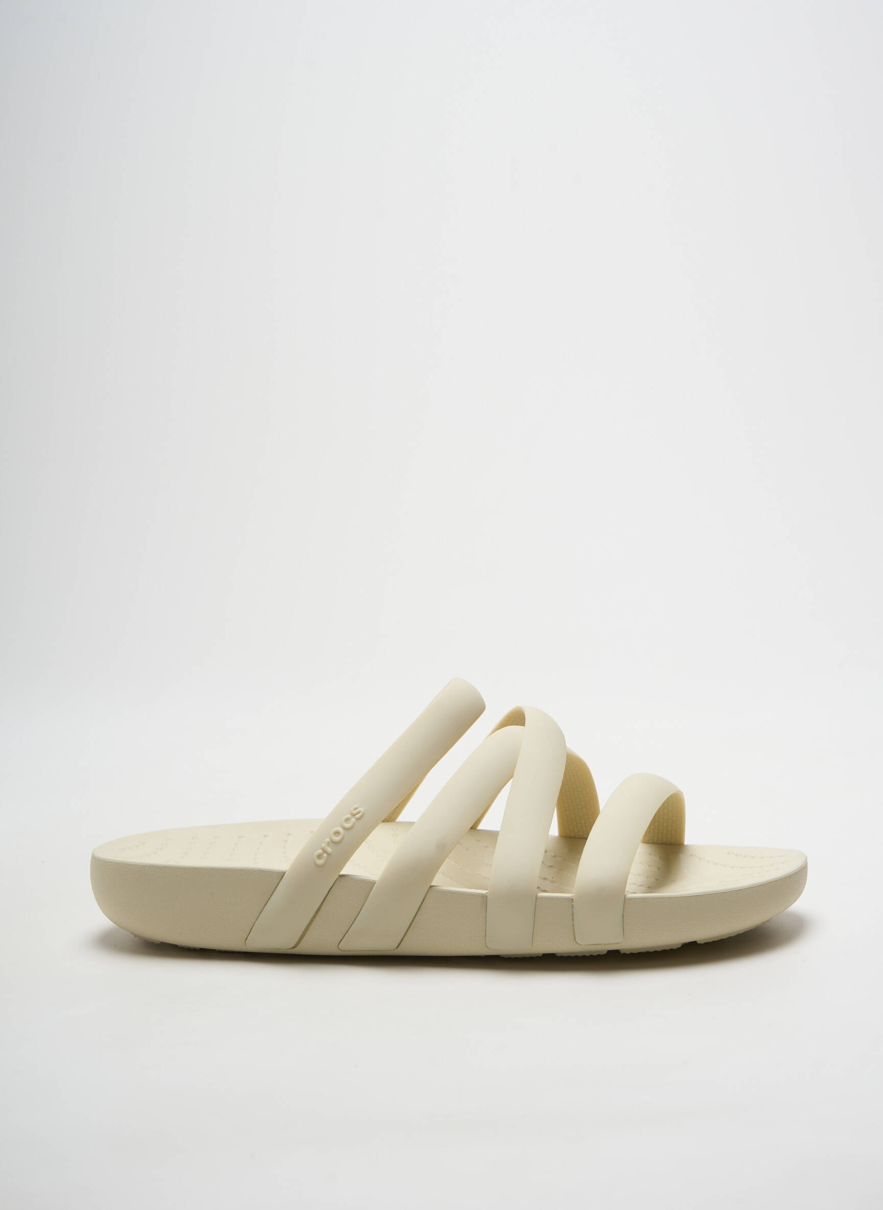 Mule/sabotai atvira pabaiga plokščias kulnas iki 3 cm bežinis CROCS moteris