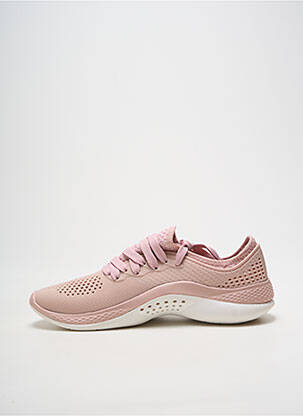 Bėgimo bateliai apvalus mygtukas plokščias kulnas iki 3 cm rožinė CROCS moteris
