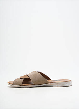 Mule/sabotai chiquet plokščias kulnas iki 3 cm rudas BUENO moteris
